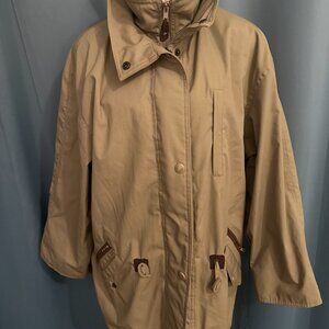 London Fog Vintage Tan Insulated Coat Women’s L Made in USA